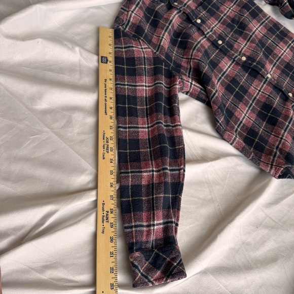 The Nutter by Chubbies Men Medium Flannel Button Up Shirt Navy Red Plaid‎ Collar - Picture 11 of 11